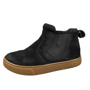 UGG Hamden II Toddler Boys Size 11 Black Suede Ankle Boots Casual Comfort‎